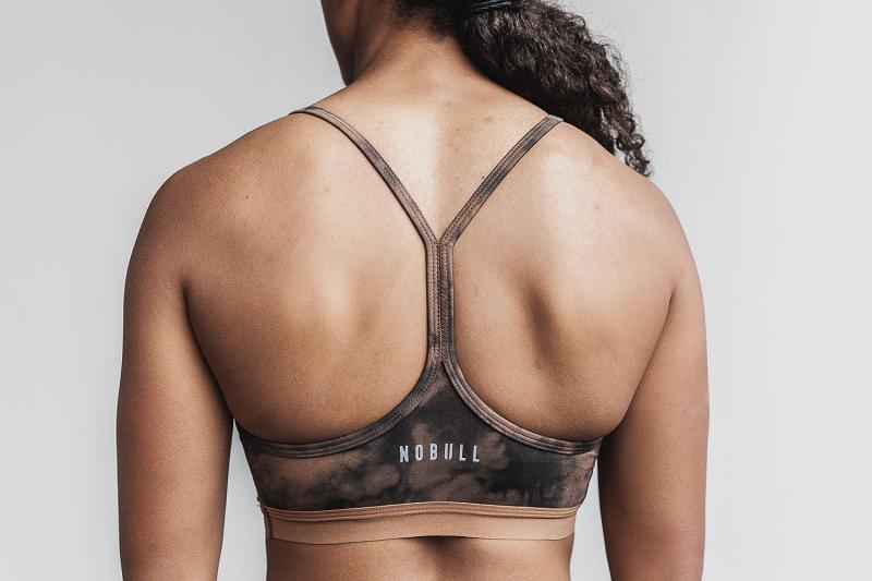 Nobull V-Neck Sports Bra (TIE-DYE) Women's Sports Bra Metal | USA J2243P
